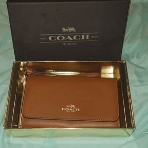 Coach Wristlet Wallet Brown New With Tag